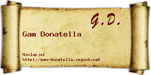Gam Donatella névjegykártya